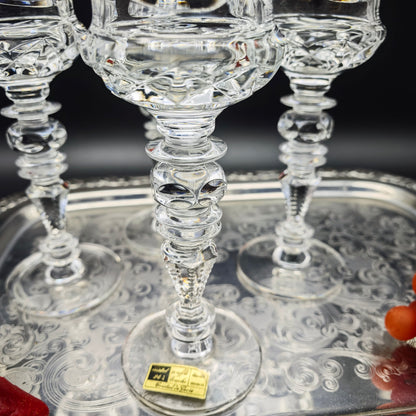 4x verre à vin Cristal de Paris MF verre à boire étoile verre en cristal taillé à la main verre cristal au plomb dîner de mariage