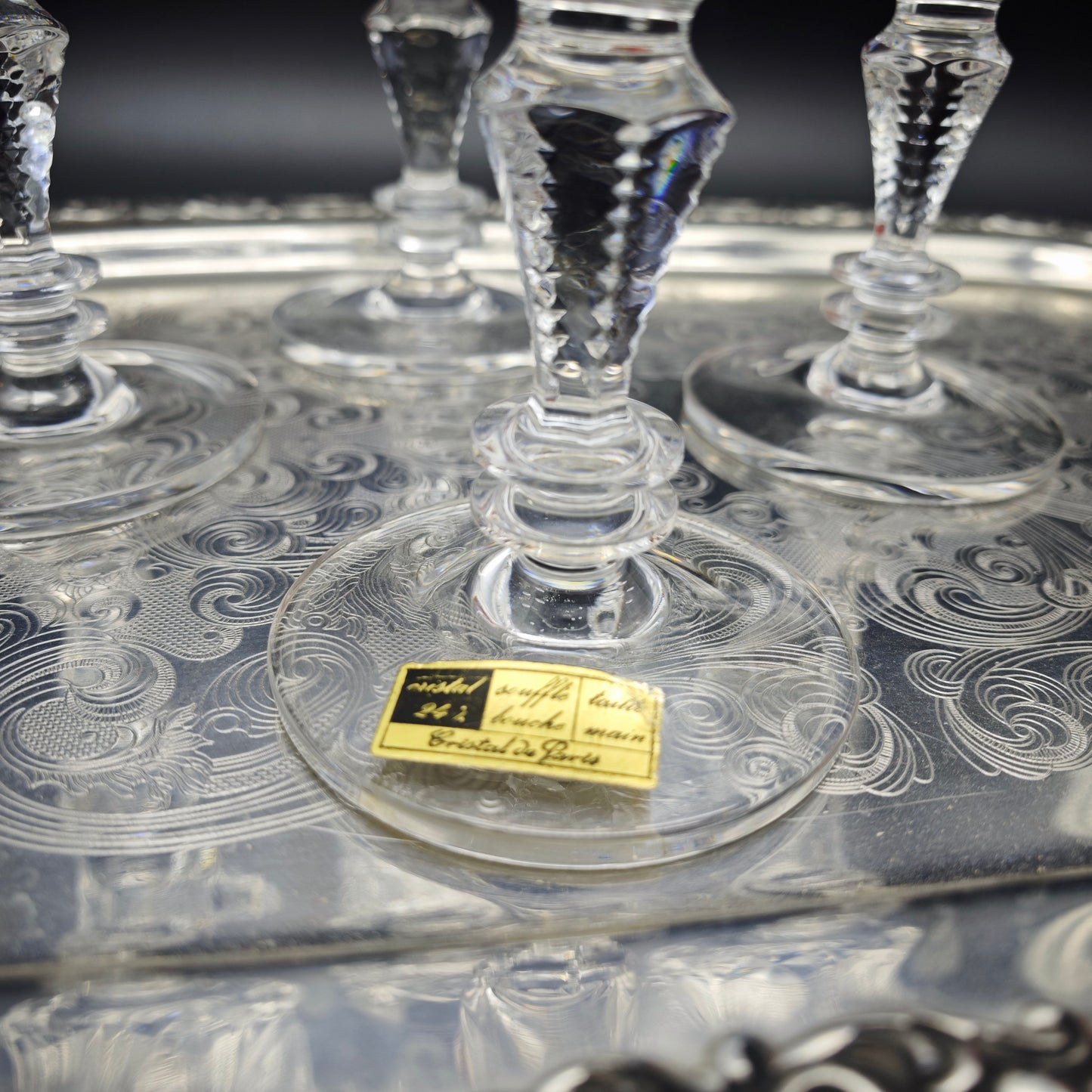 4x verre à vin Cristal de Paris MF verre à boire étoile verre en cristal taillé à la main verre cristal au plomb dîner de mariage