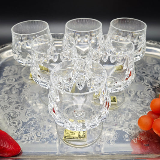 6x Cognac glass Barthmann Cristall drinking glass hand-cut crystal glass lead crystal wedding dinner