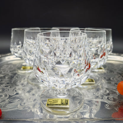 6x Cognac Glas Barthmann Cristall Trinkglas handgeschliffen Kristallglas Bleikristall Hochzeit Dinner
