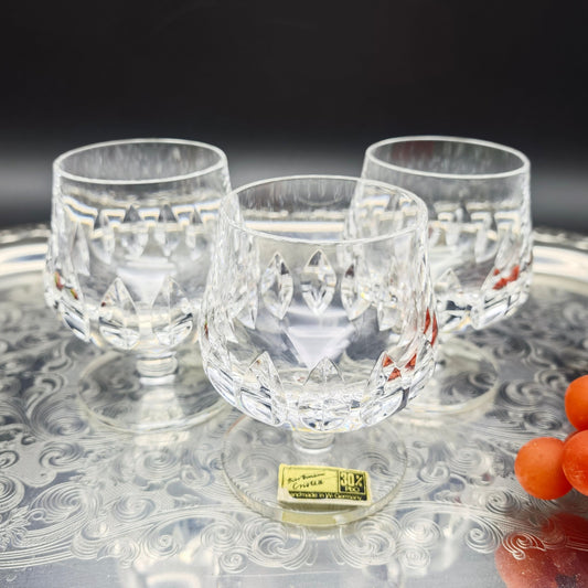 3x Cognac Glass Schwenker Barthmann Cristall Star Drinking Glass Hand Cut Crystal Glass Lead Crystal Wedding Dinner