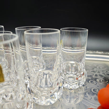 6x verres à liqueur Cristal de Paris MF Stamper Verre à liqueur en cristal taillé à la main verre cristal au plomb dîner de mariage