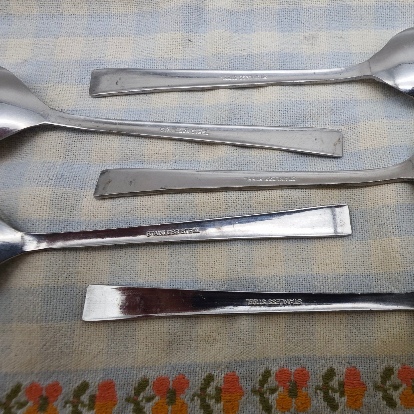 5x Emirates Airline Cutlery Stainless Steel Teaspoon In-flight Cutlery Airplane Cutlery