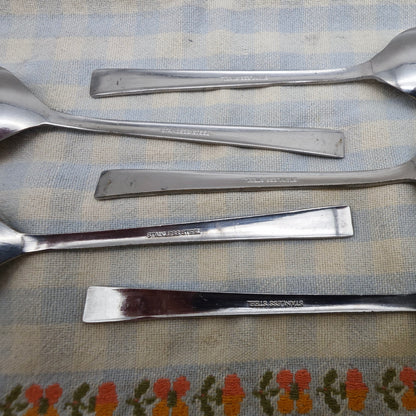 5x Emirates Airline Cutlery Stainless Steel Teaspoon In-flight Cutlery Airplane Cutlery
