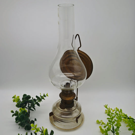 Petroleum lamp light glass cosmos burner gold-colored wall blaker oil lamp mirror wall lamp farmhouse antique