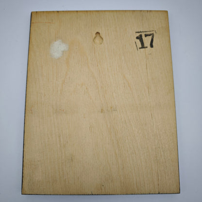 Holzbild Eichhörnchen handgeschnitzt Wandbild lackiert schwarz midcentury Wandbehang