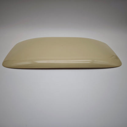 Servierplatte Kunststoff beige 70er Blumenmuster kalte Platte Retro Buffet Snacktablett Mid Century Deko 31 cm vintage