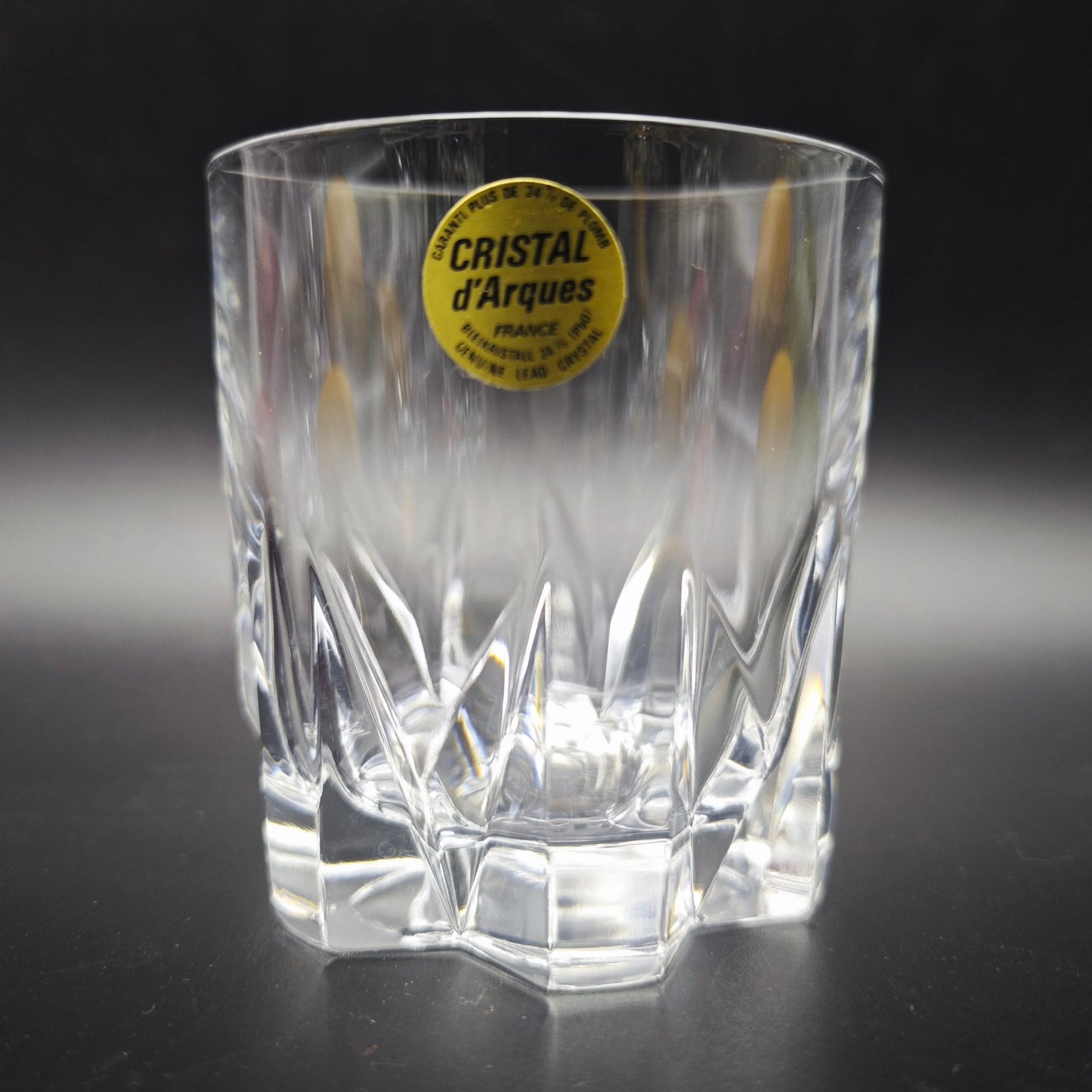 6x Cristal d'Arques Tumbler Whisky Glas Kristallglas Bleikristall vintage Trinkglas
