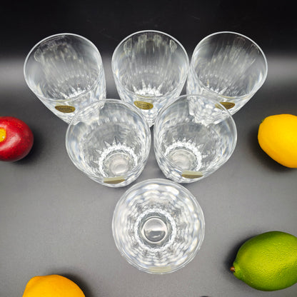 6x Cristal d'Arques verre à boire en cristal verre cristal au plomb gobelet à whisky cocktails boissons courtes vintage