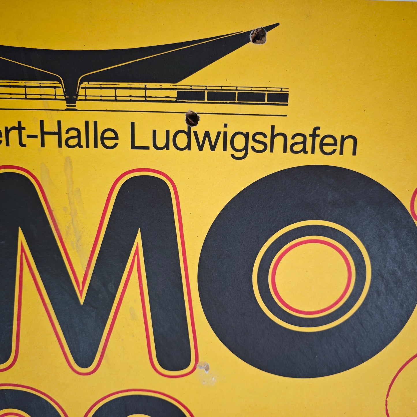 Original advertising poster Aumot 80 Ludwigshafen 1980 Autosalon Motorcycle Salon 70s Design 125 cm