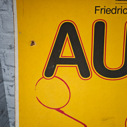 Original advertising poster Aumot 80 Ludwigshafen 1980 Autosalon Motorcycle Salon 70s Design 125 cm
