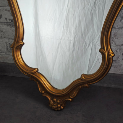 Spiegel Barock Wandspiegel goldfarben 82x51 cm Chippendale Stil mit Ornamenten Hollywood Regency