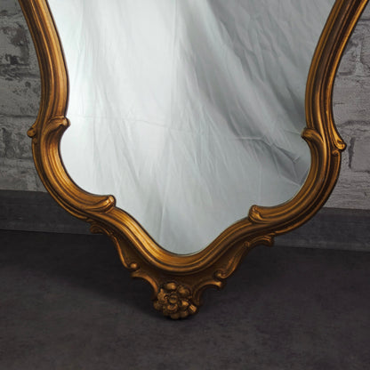Spiegel Barock Wandspiegel goldfarben 82x51 cm Chippendale Stil mit Ornamenten Hollywood Regency