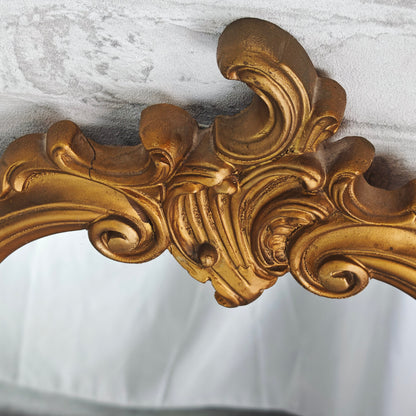 Spiegel Barock Wandspiegel goldfarben 82x51 cm Chippendale Stil mit Ornamenten Hollywood Regency