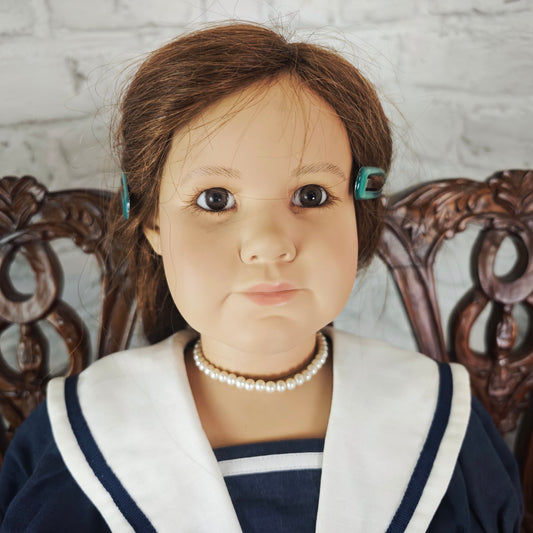 Künstlerpuppe "Annika" AR Teckenburg Sammlerpuppe Sitzpuppe 025/500 Zertifikat OVP