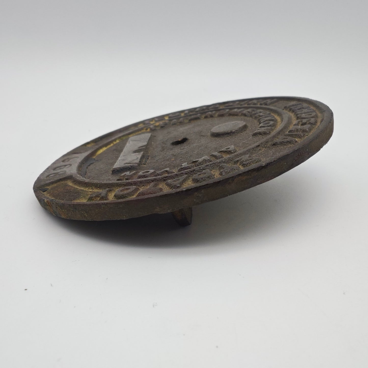 Griechische Vermessungsplakette 1968 Militär Geodäsie Trigonometrisches Netz 10 cm GYS