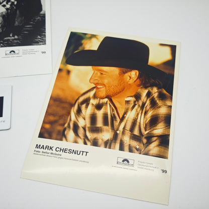 Coffret de cartes autographes de Mark Chesnutt 1999 Polydor, photo promotionnelle signée à la main, musique country