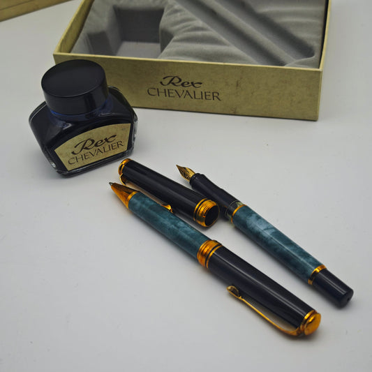 Rex Chevalier Schreibset Füller Kugelschreiber Geschenkbox Vintage Stil