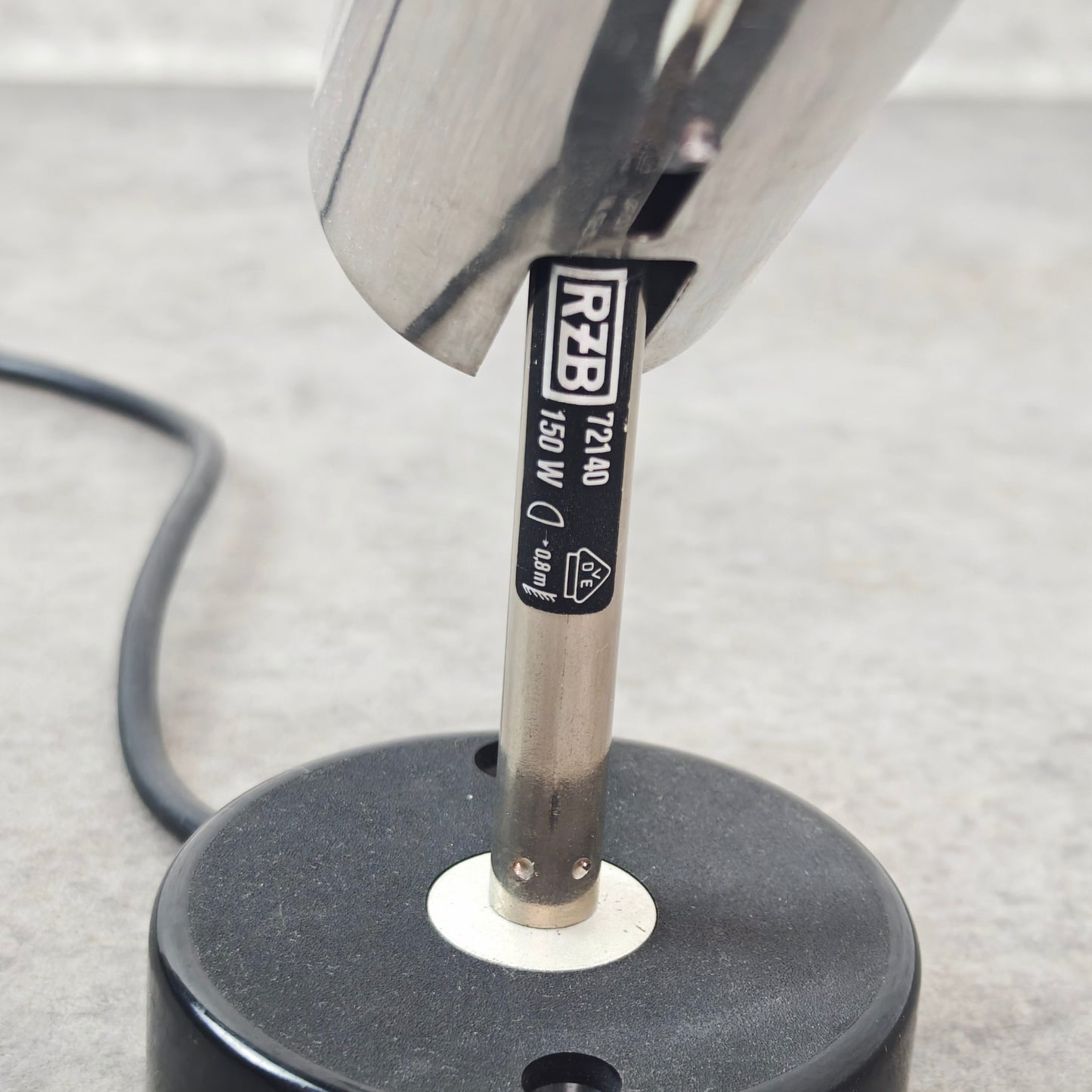 RZB Spotleuchte 80er verstellbar Chrom Vintage Lampe Loft Bauhaus Stil