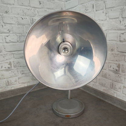 Baumann Stallampe 50er Alu Tischlampe Vintage Wärmelampe Loft E27 verstellbar