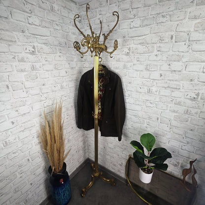 Garderobenständer Messing gold Hollywood Regency Stil Standgarderobe Grandmillenial Kleiderständer edel italienisch Vintage florentiner