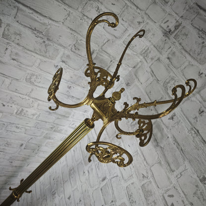 Garderobenständer Messing gold Hollywood Regency Stil Standgarderobe Grandmillenial Kleiderständer edel italienisch Vintage florentiner
