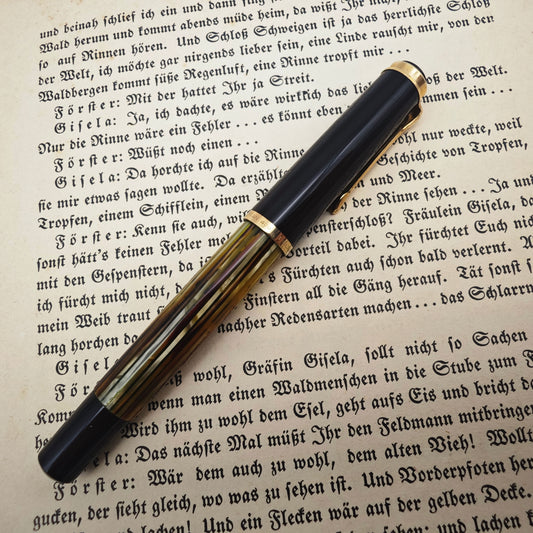 Pelikan 400 Kolbenfüller 14K Goldfeder M Vintage Füller 50er Schildpattbraun