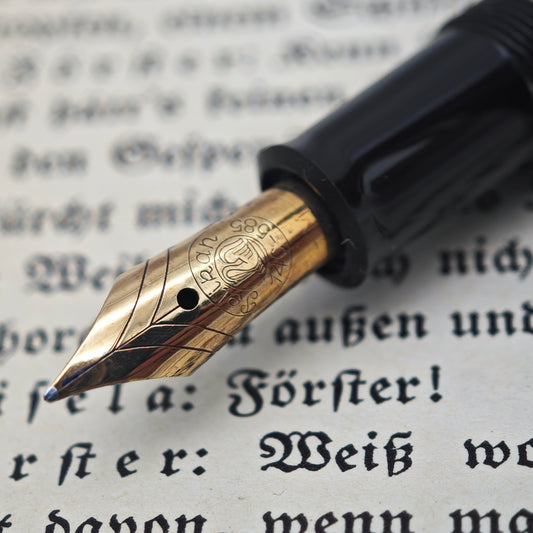 Pelikan 400 Kolbenfüller 14K Goldfeder M Vintage Füller 50er Schildpattbraun