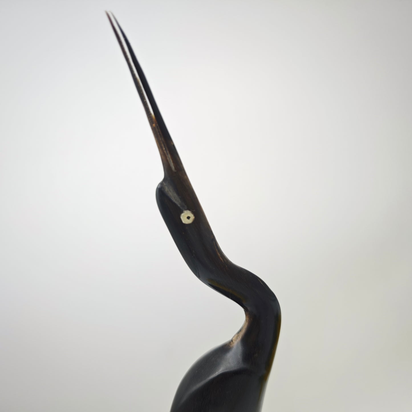 Vogel Figur Handarbeit Rosewood Kranich Storch Reiher Mid Century