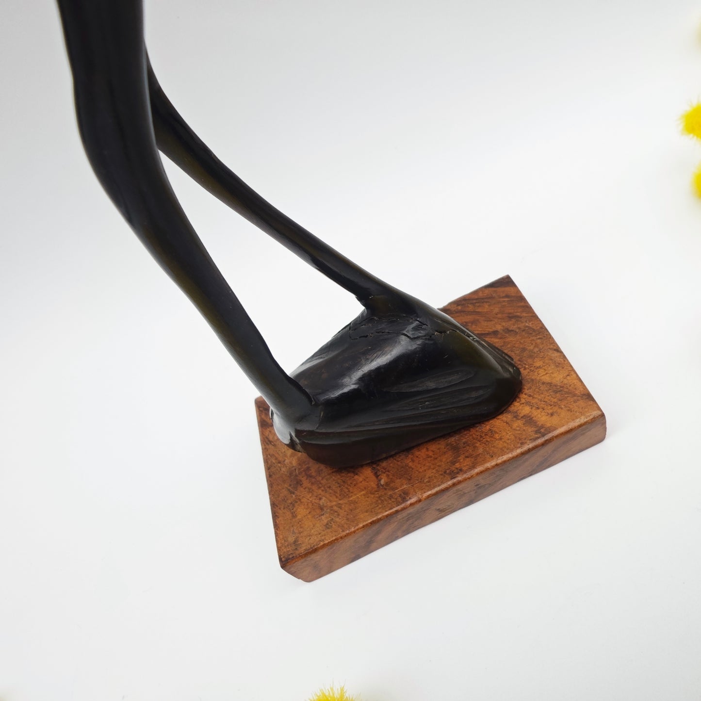 Vogel Figur Handarbeit Rosewood Kranich Storch Reiher Mid Century
