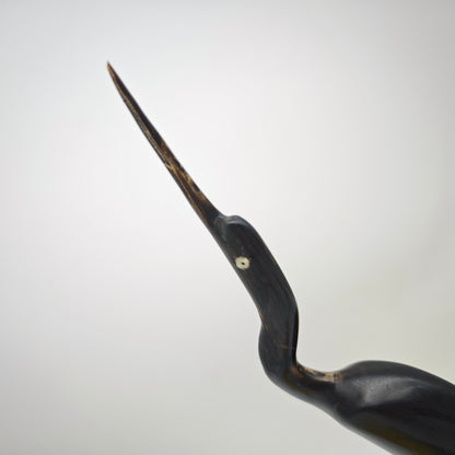 Vogel Figur Handarbeit Rosewood Kranich Storch Reiher Mid Century