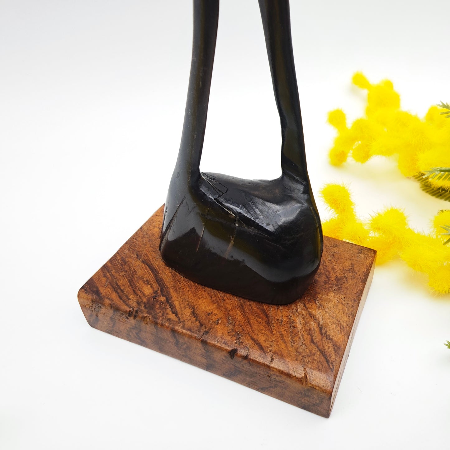 Vogel Figur Handarbeit Rosewood Kranich Storch Reiher Mid Century