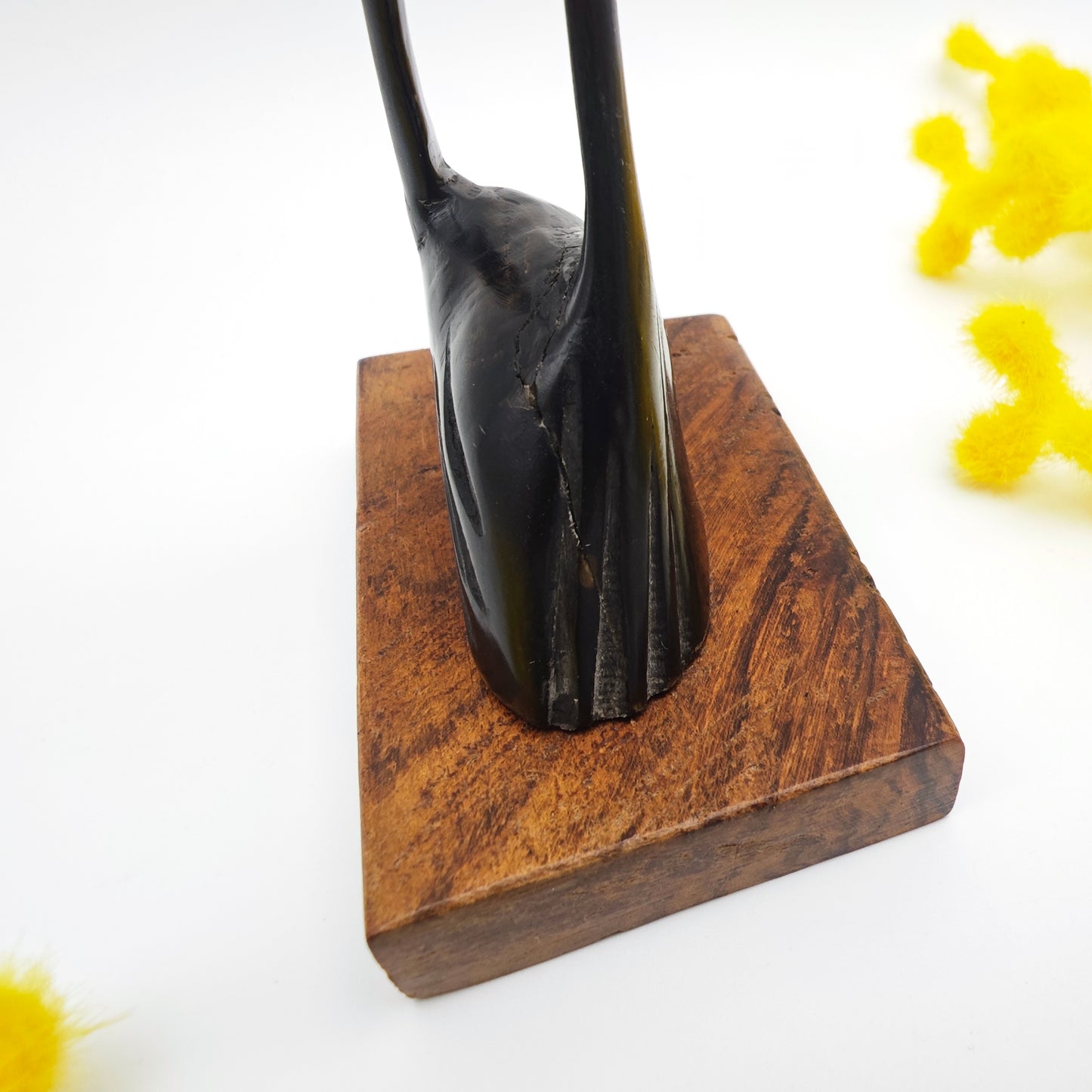 Vogel Figur Handarbeit Rosewood Kranich Storch Reiher Mid Century