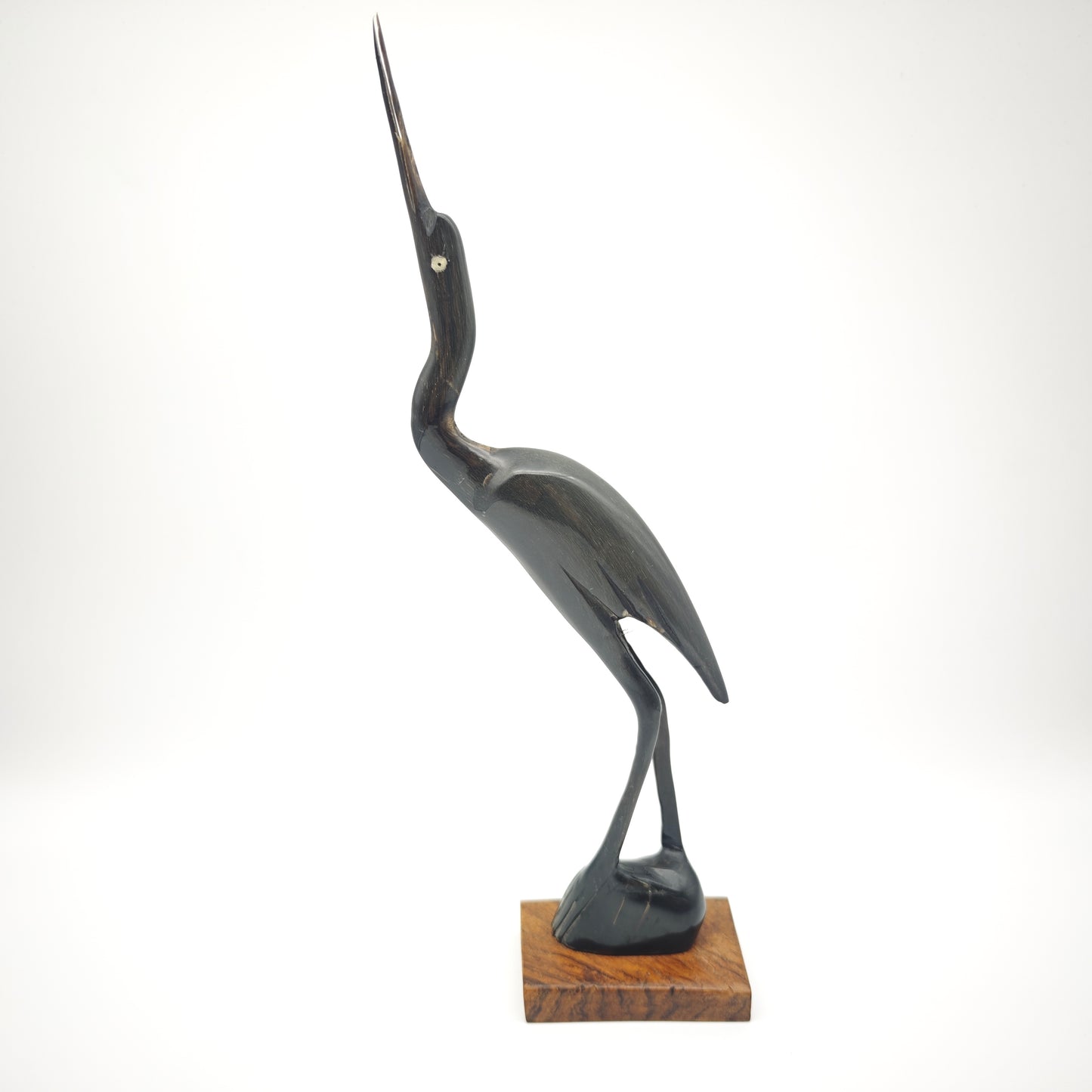 Vogel Figur Handarbeit Rosewood Kranich Storch Reiher Mid Century
