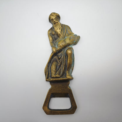Flaschenöffner griechische Figur Gelehrter Amphore Sammlerstück Bar Vintage Barzubehör Mythologie antik
