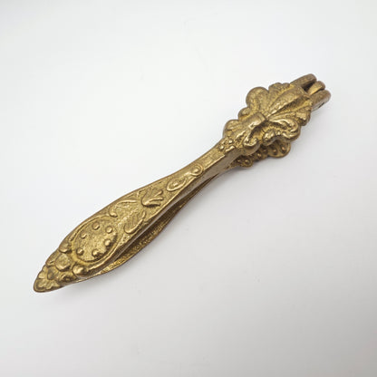 Nussknacker Messing französische Lilie Barzubehör Vintage Hollywood Regency