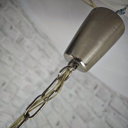 Kalmar Hängeleuchte Eisglas 22 cm Vintage Brutalismus Lampe Deckenleuchte Kristallglas 60er Jahre Design E27 Pendelleuchte