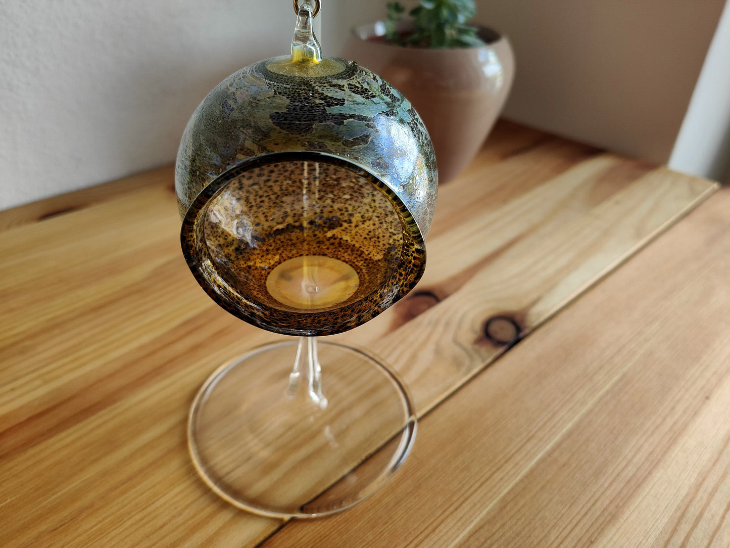 Desk terrarium ball micro landscape berry hanging glass marbled succulents miniature fairy garden moss goblincore academia glass art