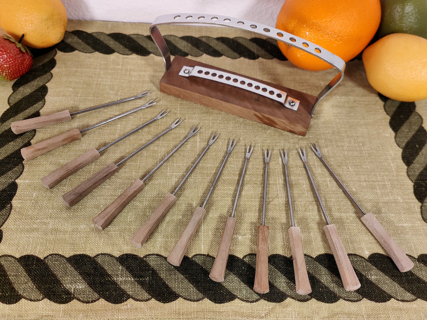 Cocktail skewers sets wooden motif Viking fish punch skewers olive skewers party skewers party forks fruit cheese fork midcentury holder party picker