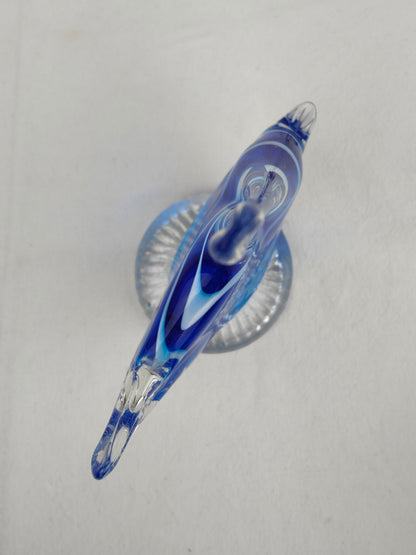 Glass figurine fish blue handmade paperweight decoration vintage sculpture gift art Murano glass fish animal figure sea ocean glass decor moonfish